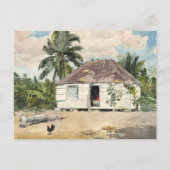 Native Huts, Nassau Winslow Homer Postkarte (Vorderseite)