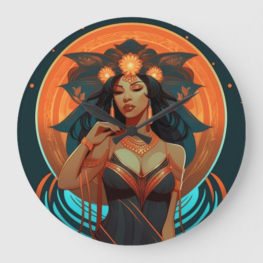 NATIVE INSPIRATION #2 GROßE WANDUHR (Vorderseite)