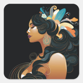 NATIVE INSPIRATION #3 QUADRATISCHER AUFKLEBER