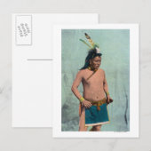 Native Man nannte Lone Elk Postkarte (Vorne/Hinten)