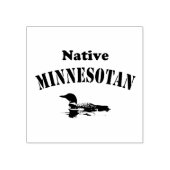 Native Minnesotan mit Loon Gummistempel (Prägung)