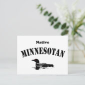 Native Minnesotan Postkarte (Stehend Vorderseite)