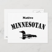 Native Minnesotan Postkarte (Vorne/Hinten)