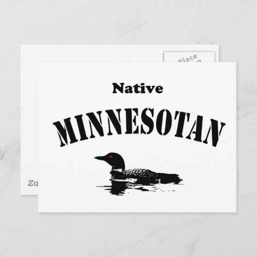 Native Minnesotan Postkarte (Vorne/Hinten)