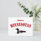 Native Minnesotan Postkarte (Stehend Vorderseite)