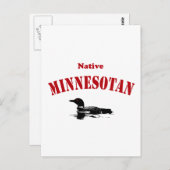 Native Minnesotan Postkarte (Vorne/Hinten)