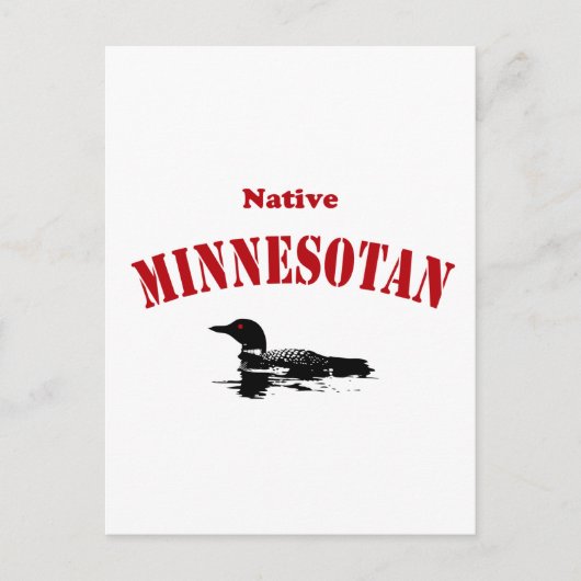 Native Minnesotan Postkarte (Vorderseite)