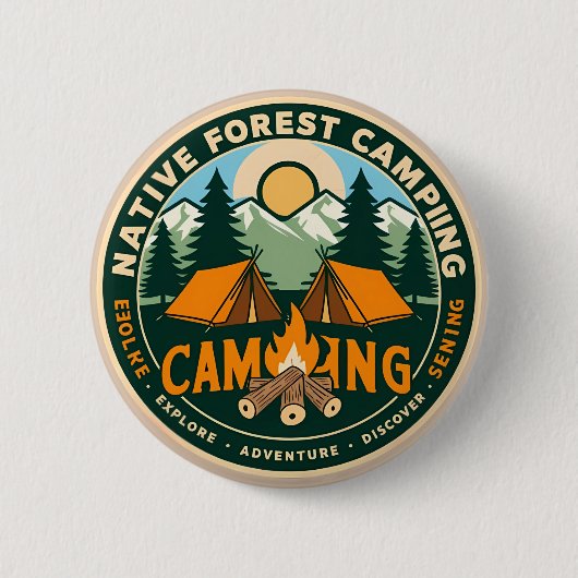 Native Mountain Camping Button (Vorderseite)