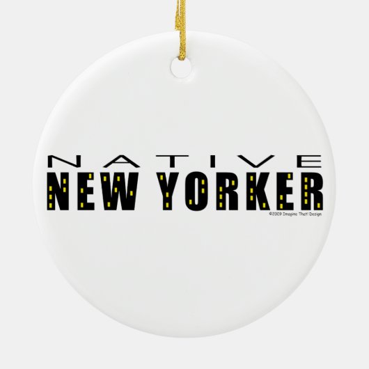 Native New Yorker Keramik Ornament (Hinten)