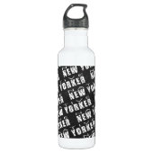 Native New Yorker Pattern Edelstahlflasche (Vorderseite)