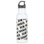 Native New Yorker Pattern Edelstahlflasche (Vorderseite)