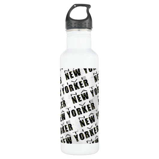 Native New Yorker Pattern Edelstahlflasche (Vorderseite)
