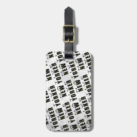 Native New Yorker Pattern Gepäckanhänger (Vorderseite vertikal)