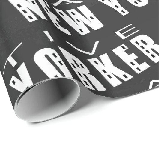 Native New Yorker Pattern Geschenkpapier (Rolleneckpunkt)