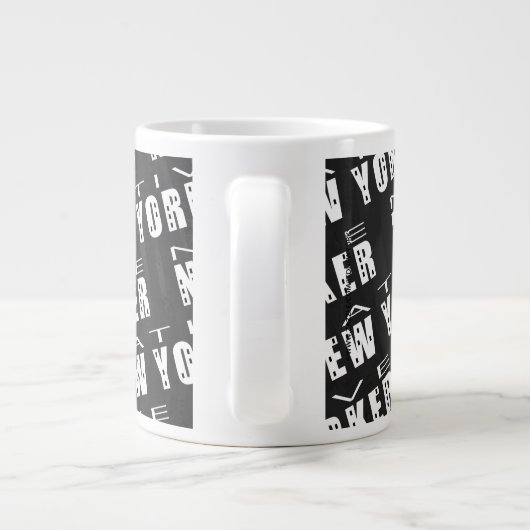 Native New Yorker Pattern Jumbo-Tasse (Rückseite)