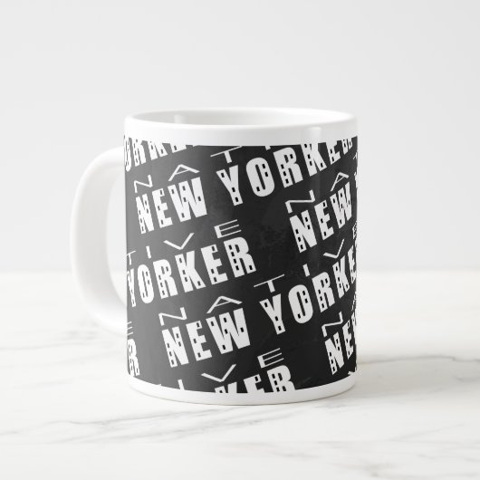 Native New Yorker Pattern Jumbo-Tasse (Vorderseite Links)