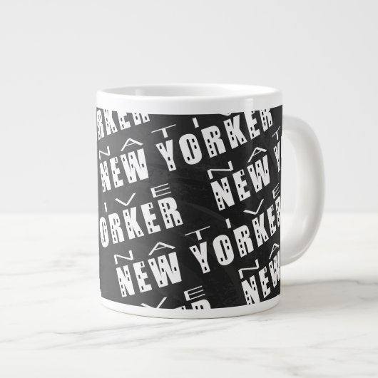 Native New Yorker Pattern Jumbo-Tasse (Vorderseite Rechts)