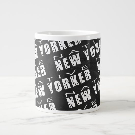 Native New Yorker Pattern Jumbo-Tasse (Vorderseite)