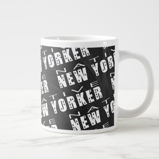 Native New Yorker Pattern Jumbo-Tasse (Rechts)
