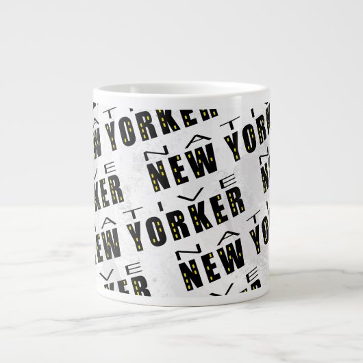 Native New Yorker Pattern Jumbo-Tasse (Vorderseite)