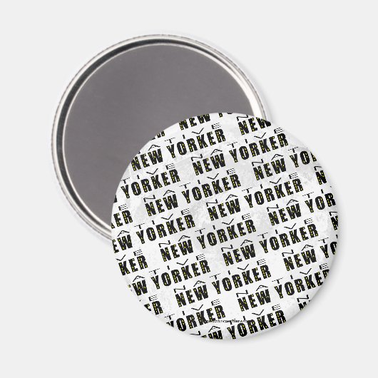 Native New Yorker Pattern Magnet (Vorderseite/Rückseite)