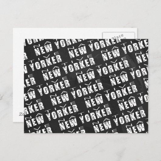 Native New Yorker Pattern Postkarte (Vorne/Hinten)
