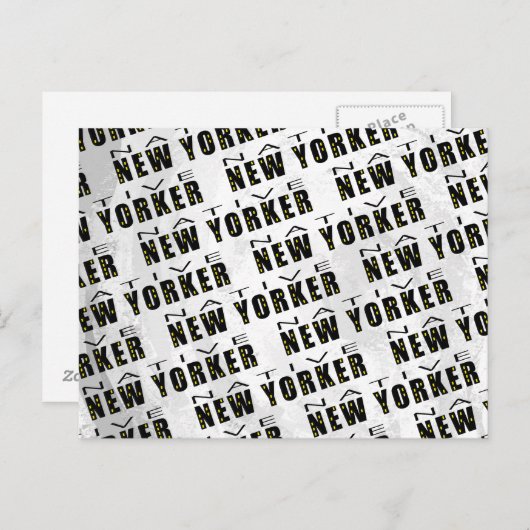 Native New Yorker Pattern Postkarte (Vorne/Hinten)