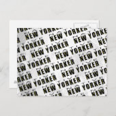 Native New Yorker Pattern Postkarte (Vorne/Hinten)