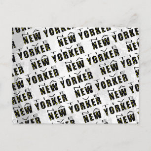 Native New Yorker Pattern Postkarte