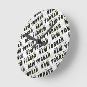 Native New Yorker Pattern Runde Wanduhr (Winkel)