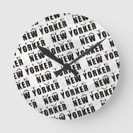 Native New Yorker Pattern Runde Wanduhr (Vorderseite)