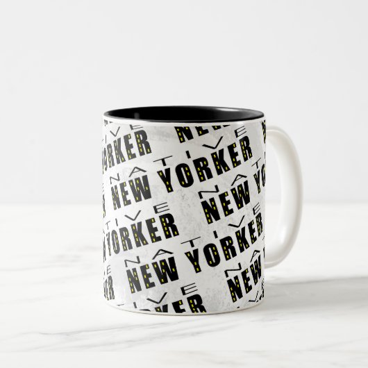 Native New Yorker Pattern Zweifarbige Tasse (VorderseiteRechts)