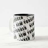 Native New Yorker Pattern Zweifarbige Tasse (Vorderseite Links)