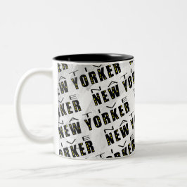 Native New Yorker Pattern Zweifarbige Tasse
