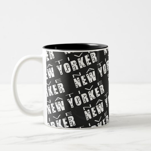 Native New Yorker Pattern Zweifarbige Tasse (Links)