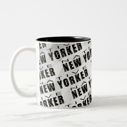 Native New Yorker Pattern Zweifarbige Tasse (Links)