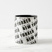 Native New Yorker Pattern Zweifarbige Tasse (Mittel)