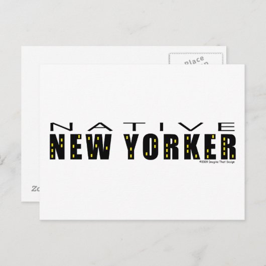Native New Yorker Postcard Postkarte (Vorne/Hinten)
