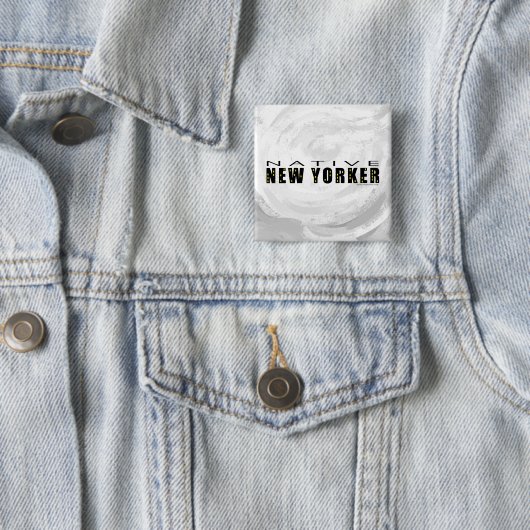 Native New Yorker schwarz Button (Beispiel)
