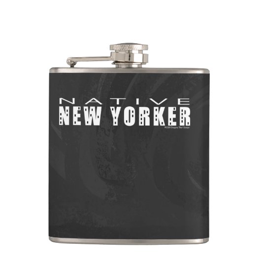 Native New Yorker schwarz Flachmann (Vorderseite)