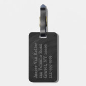 Native New Yorker schwarz Gepäckanhänger (Rückseite vertikal)