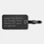 Native New Yorker schwarz Gepäckanhänger (Rückseite horizontal)