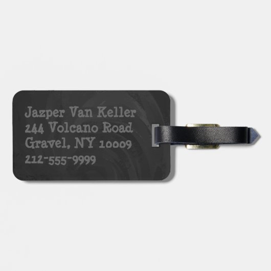 Native New Yorker schwarz Gepäckanhänger (Rückseite horizontal)