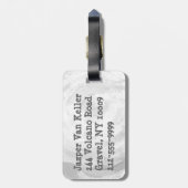 Native New Yorker schwarz Gepäckanhänger (Rückseite vertikal)