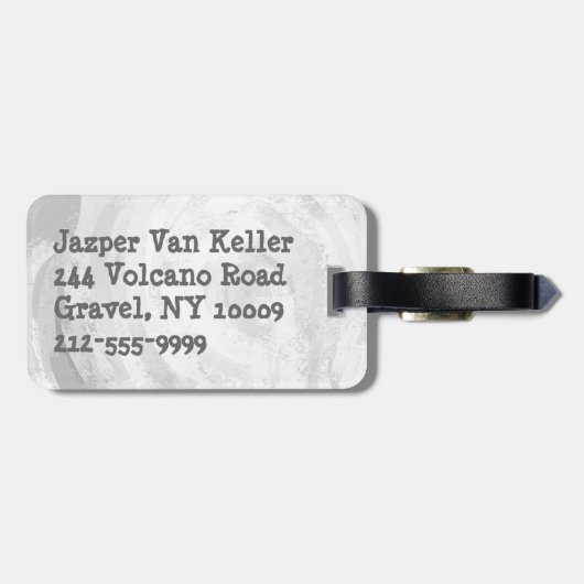 Native New Yorker schwarz Gepäckanhänger (Rückseite horizontal)