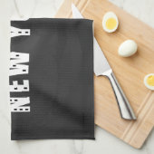 Native New Yorker schwarz Geschirrtuch (Viertel Falte)