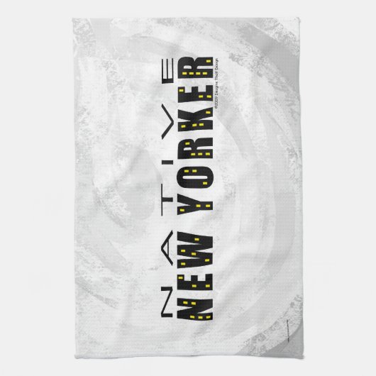 Native New Yorker schwarz Handtuch (Vertikal)