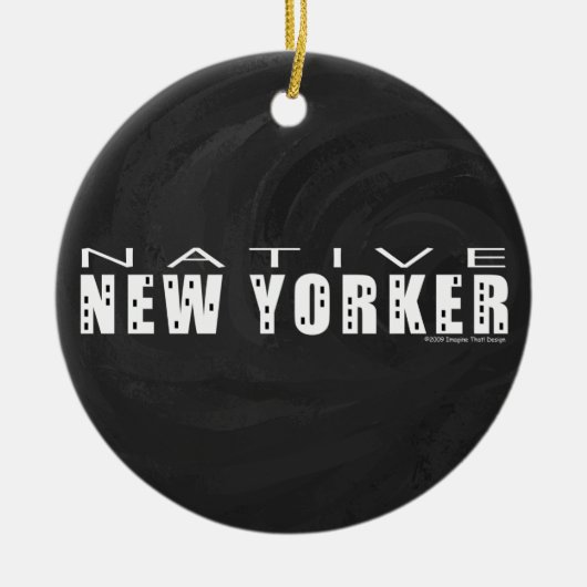 Native New Yorker schwarz Keramikornament (Vorne)