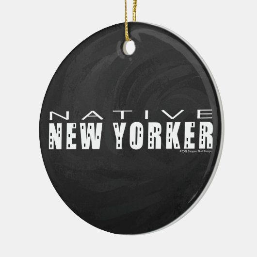 Native New Yorker schwarz Keramikornament (Links)