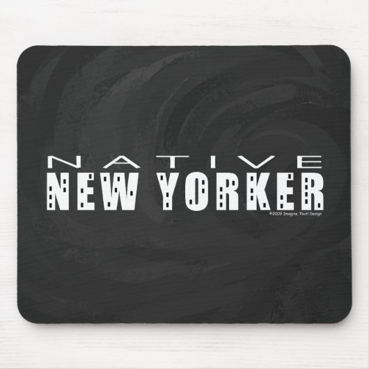 Native New Yorker schwarz Mousepad (Vorne)